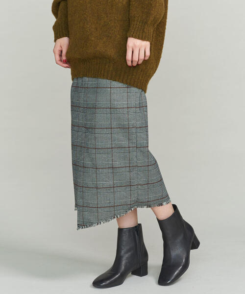 BEAUTY&YOUTH UNITED ARROWS（ビューティーアンドユースユナイテッドアローズ）の「BY チェックアシンメトリータイトスカート ◆（スカート・レディース・グレー・MEDIUM/SMALL）」の7枚目の写真