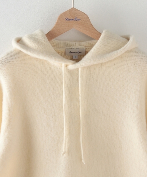 BEAUTY&YOUTH UNITED ARROWS（ビューティーアンドユースユナイテッドアローズ）の「＜steven alan＞5GG RVR LAM SHAGGY HOOD PULLOVER/ﾆｯﾄ/ﾊﾟｰｶｰ◆§2（パーカー・メンズ・ネイビー/グレー/ホワイト/ロイヤルブルー/ワインレッド・SMALL/MEDIUM/LARGE/X-LARGE）」の8枚目の写真