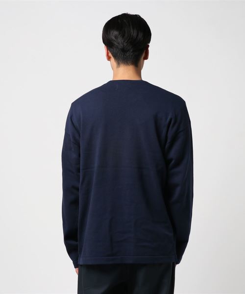 CLANE（クラネ）の「TAPE FONT KNIT CD（カーディガン/ボレロ・メンズ・ブラック/ベージュ/ネイビー・1/2）」の5枚目の写真