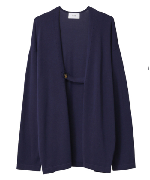 CLANE（クラネ）の「TAPE FONT KNIT CD（カーディガン/ボレロ・メンズ・ブラック/ベージュ/ネイビー・1/2）」の3枚目の写真