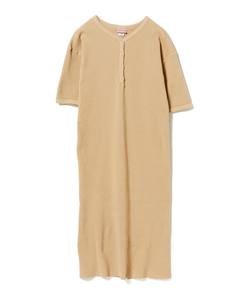 WALLA WALLA SPORT(ワラワラスポーツ)の「WALLA WALLA SPORT / サーマル ヘンリーネック ワンピース <WOMEN>(ワンピース・レディース・ベージュ/ブラック・MEDIUM)」の9枚目の写真