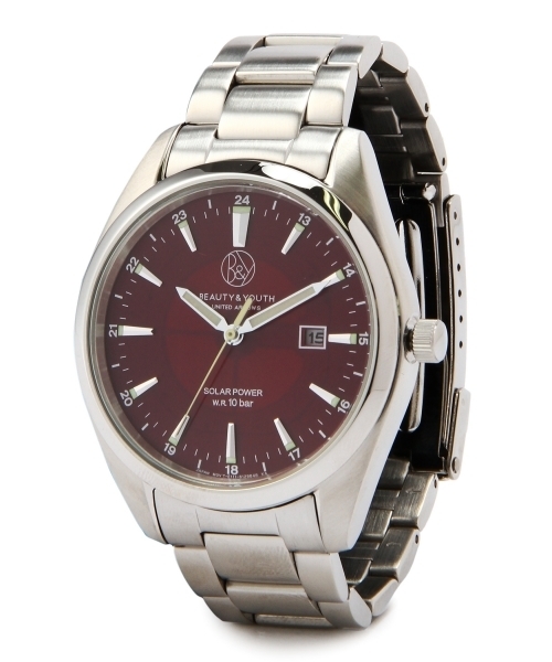 BEAUTY&YOUTH UNITED ARROWS（ビューティーアンドユースユナイテッドアローズ）の「BYW スポーツ ソーラー ◆（アナログ腕時計・メンズ・ブラック/ワインレッド/ネイビー・フリー）」の3枚目の写真