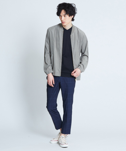 ABAHOUSE GRAY（アバハウスグレイ）の「【展開店舗限定】ピーチサテンブルゾン（ブルゾン・メンズ・ネイビー/カーキ・46/48/50）」の3枚目の写真