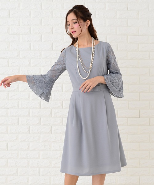 Lace Ladies(レースレディース)の「フレア袖切り替えシンプルワンピース・ドレス(ドレス・レディース・ブラック/ネイビー/グレー・S/M/L/XL)」の15枚目の写真