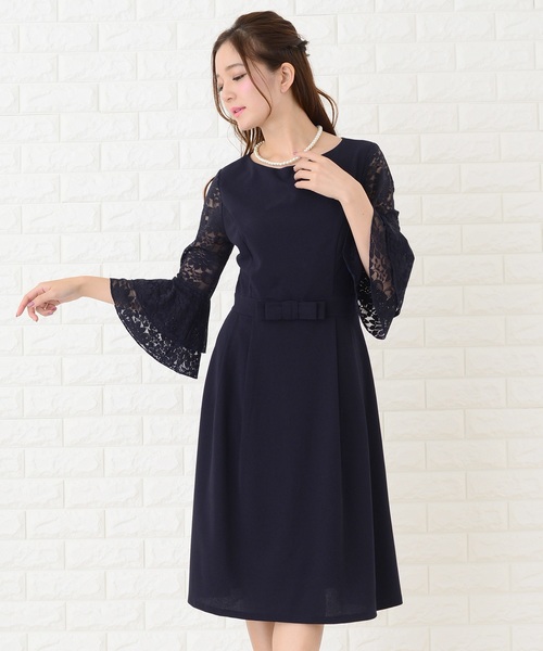 Lace Ladies(レースレディース)の「フレア袖切り替えシンプルワンピース・ドレス(ドレス・レディース・ブラック/ネイビー/グレー・S/M/L/XL)」の22枚目の写真