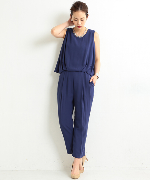 BEAMS LIGHTS Women's（ビームスライツ ウィメンズ）の「BEAMS LIGHTS / NEWカサネノースリーブ オールインワン（つなぎ/オールインワン・レディース・ブルー/ベージュ/ブラック/ネイビー・38/40/36）」の15枚目の写真