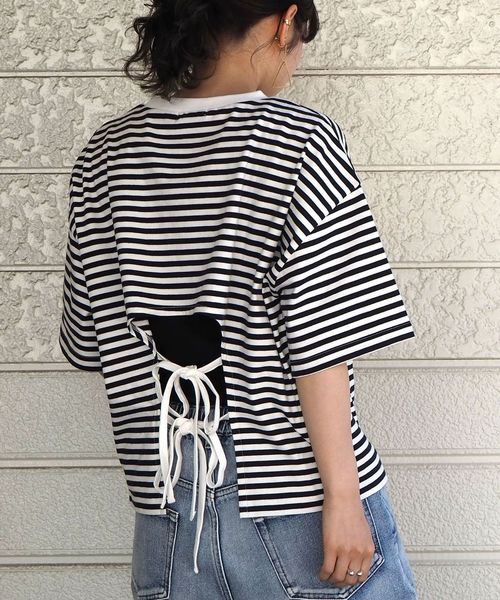 tiptop(ティップトップ)の「バックリボンプルオーバー(Tシャツ/カットソー)」|A