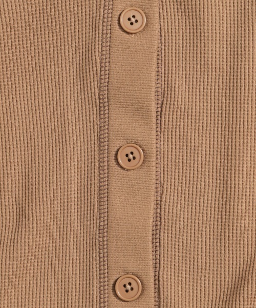 niko and...(ニコアンド)の「ワッフル2WAY配色カーディガン(カーディガン/ボレロ・レディース・チャコール/アイボリー/キャメル・FREE)」の5枚目の写真