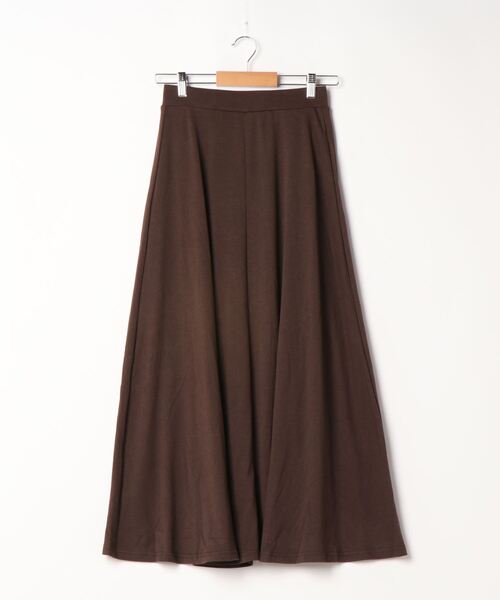 KOBE LETTUCE（コウベレタス）の「[ロング丈・マキシ丈]カットソーマキシフレアスカート（スカート・レディース・ブラック/ベージュ/ネイビー/オレンジ/ミント/モカ/イエロー系/チャコール/カーキ/グレー系1/ブラウン系/ブルー/プラム/ブルー系/テラコッタ/グレー系・2/1/L2/L1）」の7枚目の写真