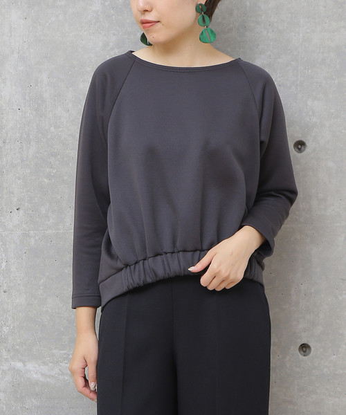 Liesse(リエス)の「ウエストギャザーブラウス(シャツ/ブラウス・レディース・スミクロ/ベージュ/ボルドー・FREE)」の2枚目の写真