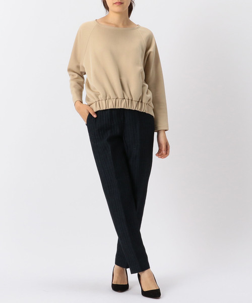 Liesse(リエス)の「ウエストギャザーブラウス(シャツ/ブラウス・レディース・スミクロ/ベージュ/ボルドー・FREE)」の10枚目の写真