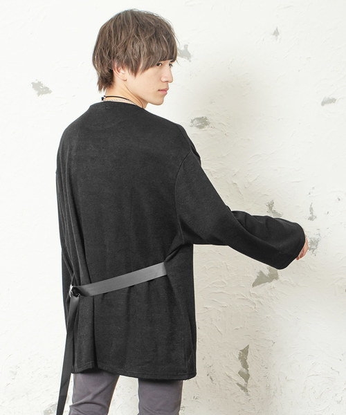 MinoriTY（マイノリティ）の「ウエストベルトロングニット（ニット/セーター・メンズ・ブラック/グリーン/チャコール・M/L）」の9枚目の写真