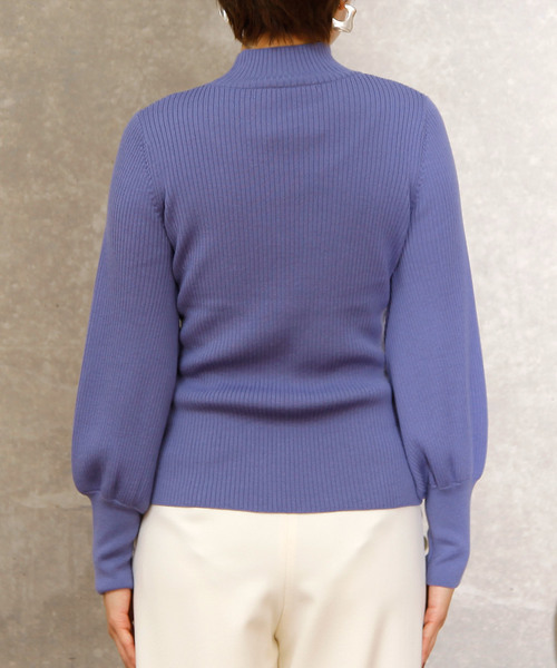 Tiara（ティアラ）の「袖ボリュームリブニット（ニット/セーター・レディース・ホワイト/ブラック/グレー系その他/パープル/ピンク/モカ/モスグリーン・FREE）」の14枚目の写真