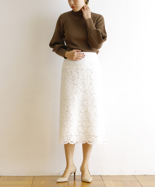 Tiara（ティアラ）の「袖ボリュームリブニット（ニット/セーター・レディース・ホワイト/ブラック/グレー系その他/パープル/ピンク/モカ/モスグリーン・FREE）」の17枚目の写真