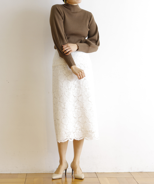 Tiara（ティアラ）の「袖ボリュームリブニット（ニット/セーター・レディース・ホワイト/ブラック/グレー系その他/パープル/ピンク/モカ/モスグリーン・FREE）」の18枚目の写真