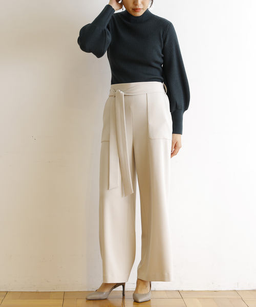 Tiara（ティアラ）の「袖ボリュームリブニット（ニット/セーター・レディース・ホワイト/ブラック/グレー系その他/パープル/ピンク/モカ/モスグリーン・FREE）」の19枚目の写真