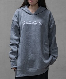 【40I】裏起毛　プリント　ビッグシルエット プルパーカー