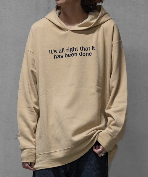 JOHN'S CLOSET（ジョンズクローゼット）の「【40I】裏起毛　プリント　ビッグシルエット プルパーカー（パーカー・メンズ・ホワイト系その他/ホワイト系その他2/ホワイト系その他3/ブラック系その他/ブラック系その他2/ブラック系その他3/ブラック系その他4/ブラック系その他5/グレー系その他/グレー系その他2/グレー系その他3/グレー系その他4/グレー系その他5/グレー系その他6/ベージュ系その他/ベージュ系その他2/ブルー系その他/ブルー系その他2/ピンク系その他/ピンク系その他2・MEDIUM/LARGE/X-LARGE）」の15枚目の写真