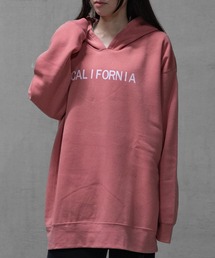 【40I】裏起毛 プリント ビッグシルエット プルパーカー