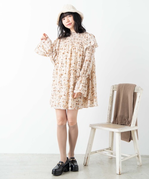 WEGO（ウィゴー）の「WEGO/ボウタイ2WAYシャーリングミニワンピース（ワンピース・レディース・その他1/その他2・FREE）」の6枚目の写真