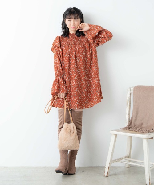 WEGO（ウィゴー）の「WEGO/ボウタイ2WAYシャーリングミニワンピース（ワンピース・レディース・その他1/その他2・FREE）」の8枚目の写真