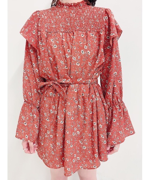 WEGO（ウィゴー）の「WEGO/ボウタイ2WAYシャーリングミニワンピース（ワンピース・レディース・その他1/その他2・FREE）」の14枚目の写真