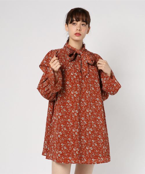 WEGO（ウィゴー）の「WEGO/ボウタイ2WAYシャーリングミニワンピース（ワンピース・レディース・その他1/その他2・FREE）」の21枚目の写真