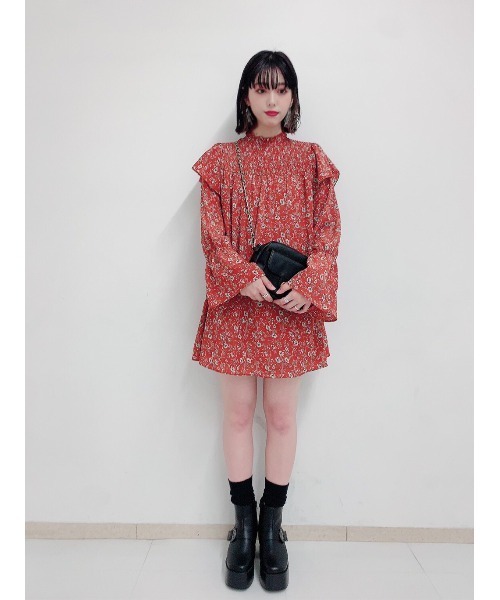 WEGO（ウィゴー）の「WEGO/ボウタイ2WAYシャーリングミニワンピース（ワンピース・レディース・その他1/その他2・FREE）」の20枚目の写真