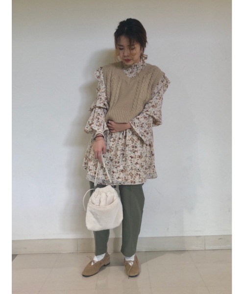 WEGO（ウィゴー）の「WEGO/ボウタイ2WAYシャーリングミニワンピース（ワンピース・レディース・その他1/その他2・FREE）」の17枚目の写真