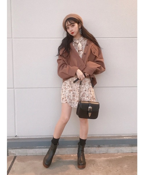 WEGO（ウィゴー）の「WEGO/ボウタイ2WAYシャーリングミニワンピース（ワンピース・レディース・その他1/その他2・FREE）」の15枚目の写真