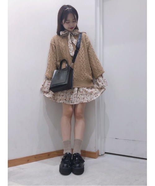 WEGO（ウィゴー）の「WEGO/ボウタイ2WAYシャーリングミニワンピース（ワンピース・レディース・その他1/その他2・FREE）」の18枚目の写真