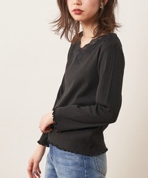 natural couture | 太レース付きインナープルオーバー(Tシャツ/カットソー)