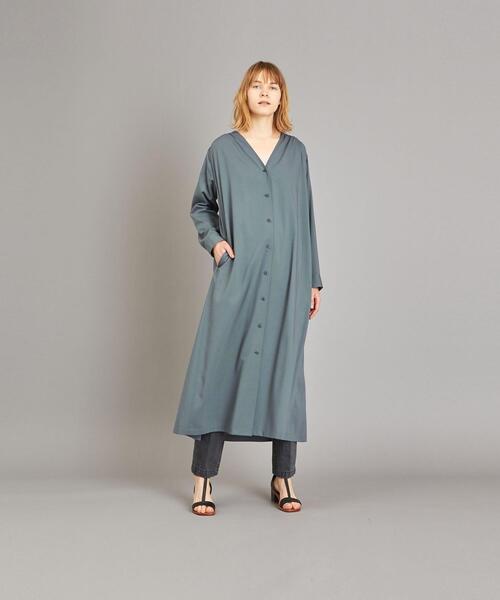 Steven Alan（スティーブンアラン）の「＜Steven Alan＞GATHER MAXI DRESS/ワンピース（ワンピース・レディース・ベージュ/ネイビー・SMALL/MEDIUM）」の10枚目の写真