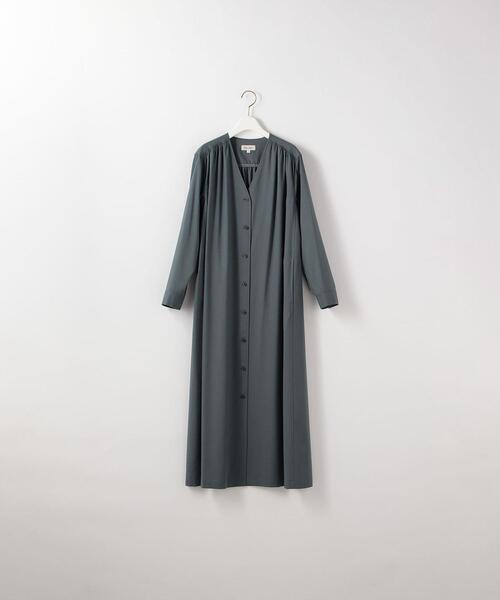 Steven Alan（スティーブンアラン）の「＜Steven Alan＞GATHER MAXI DRESS/ワンピース（ワンピース・レディース・ベージュ/ネイビー・SMALL/MEDIUM）」の12枚目の写真