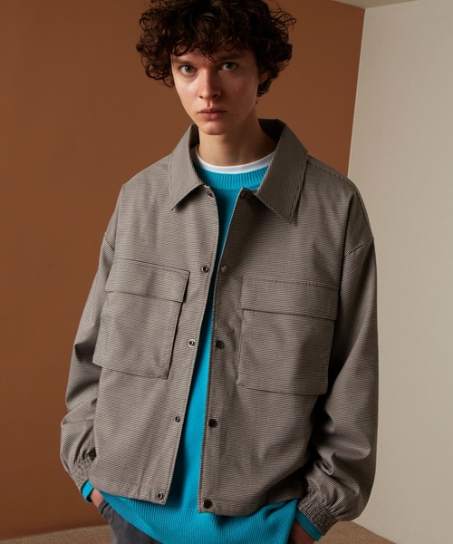 EMMA CLOTHES（エマクローズ）の「オーバーサイズ 袖ボリューム オーバーサイズ フライト コーチ ジャケット/CPOショート/ヨーク/ロングブルゾン EMMA CLOTHES（ブルゾン・メンズ・ブラック/ネイビー/ブラウン系その他4/ベージュ系その他3/ブルー系その他2/ブラック系その他/グレー系その他5/グレー系その他2/ブラウン系その他2/ブルー系その他3/ベージュ系その他/グレー系その他4/グレー系その他/ブラウン系その他/ブラウン系その他3/グレー系その他3/グレー系その他6/ブルー系その他4/ベージュ系その他4/ブルー系その他/ブラック系その他2/ブラウン系その他5/ベージュ系その他2/ライラック/ホワイト/ライトグレー・S/M/L/Lsize/Msize/FREE）」の17枚目の写真