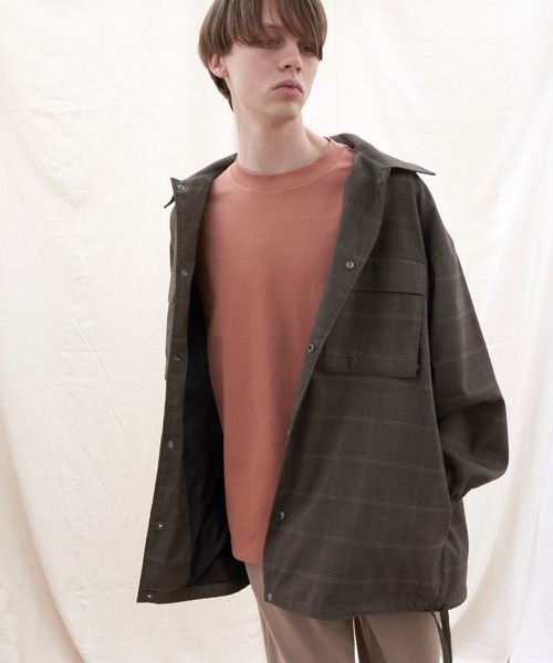 EMMA CLOTHES（エマクローズ）の「オーバーサイズ 袖ボリューム オーバーサイズ フライト コーチ ジャケット/CPOショート/ヨーク/ロングブルゾン EMMA CLOTHES（ブルゾン・メンズ・ブラック/ネイビー/ブラウン系その他4/ベージュ系その他3/ブルー系その他2/ブラック系その他/グレー系その他5/グレー系その他2/ブラウン系その他2/ブルー系その他3/ベージュ系その他/グレー系その他4/グレー系その他/ブラウン系その他/ブラウン系その他3/グレー系その他3/グレー系その他6/ブルー系その他4/ベージュ系その他4/ブルー系その他/ブラック系その他2/ブラウン系その他5/ベージュ系その他2/ライラック/ホワイト/ライトグレー・S/M/L/Lsize/Msize/FREE）」の11枚目の写真