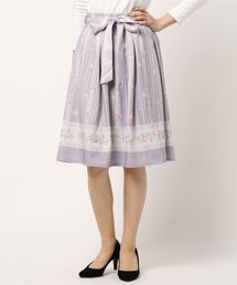 OBLI オブリ　チューリップ柄フレアスカート axes femme（アクシーズファム）の「チューリップ柄ミドルSK