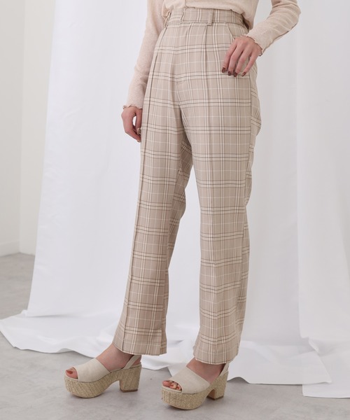 one after another NICE CLAUP（ワンアフターアナザーナイスクラップ）の「カラースラックスパンツ（スラックス・レディース・ライトカーキ/アイボリー/ピンク/グリーン/ブラウン系その他・SMALL/MEDIUM）」の3枚目の写真