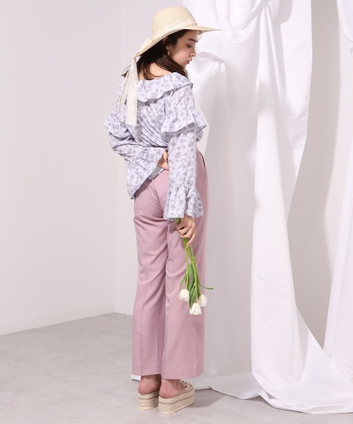 one after another NICE CLAUP（ワンアフターアナザーナイスクラップ）の「カラースラックスパンツ（スラックス・レディース・ライトカーキ/アイボリー/ピンク/グリーン/ブラウン系その他・SMALL/MEDIUM）」の6枚目の写真