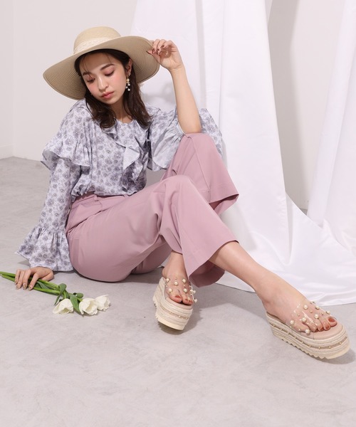 one after another NICE CLAUP（ワンアフターアナザーナイスクラップ）の「カラースラックスパンツ（スラックス・レディース・ライトカーキ/アイボリー/ピンク/グリーン/ブラウン系その他・SMALL/MEDIUM）」の19枚目の写真