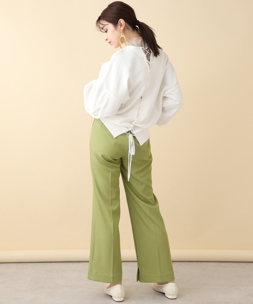 one after another NICE CLAUP（ワンアフターアナザーナイスクラップ）の「カラースラックスパンツ（スラックス・レディース・ライトカーキ/アイボリー/ピンク/グリーン/ブラウン系その他・SMALL/MEDIUM）」の9枚目の写真