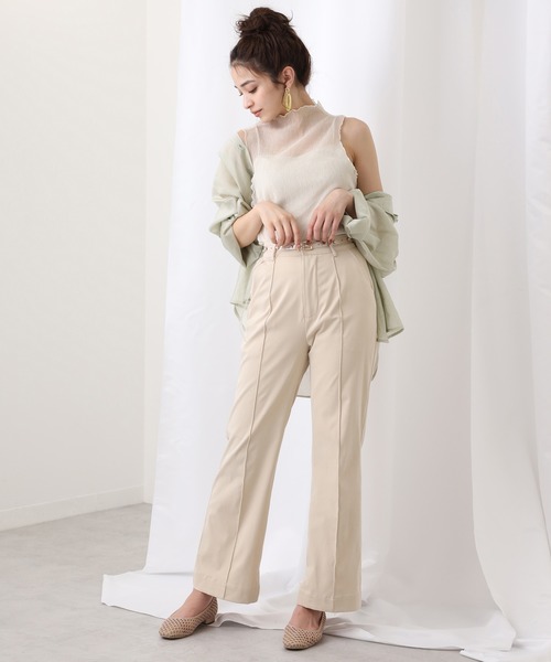 one after another NICE CLAUP（ワンアフターアナザーナイスクラップ）の「カラースラックスパンツ（スラックス・レディース・ライトカーキ/アイボリー/ピンク/グリーン/ブラウン系その他・SMALL/MEDIUM）」の7枚目の写真