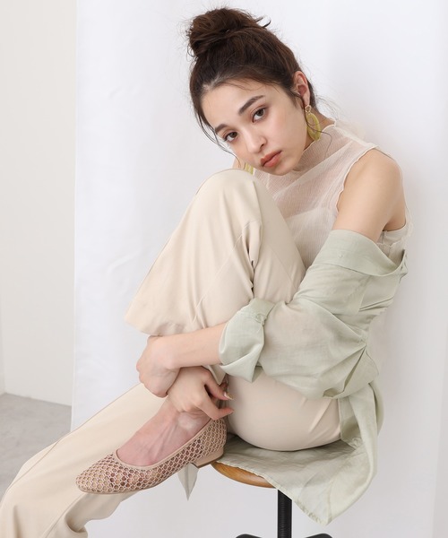 one after another NICE CLAUP（ワンアフターアナザーナイスクラップ）の「カラースラックスパンツ（スラックス・レディース・ライトカーキ/アイボリー/ピンク/グリーン/ブラウン系その他・SMALL/MEDIUM）」の20枚目の写真