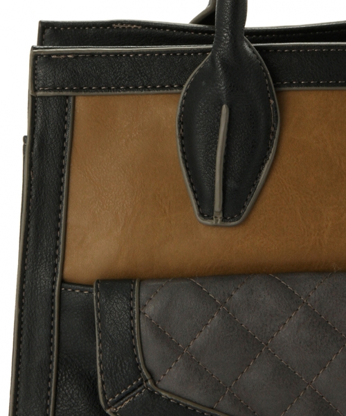 Another Edition（アナザーエディション）の「AE カブセQLT　TOTE ◆（ショルダーバッグ・レディース・ブラック/ネイビー・フリー）」の5枚目の写真