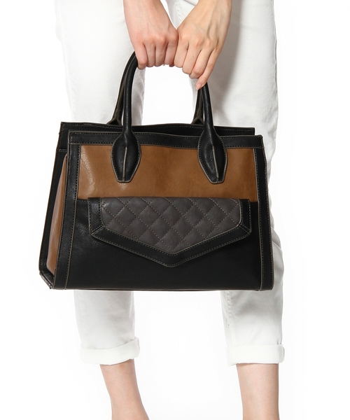 Another Edition（アナザーエディション）の「AE カブセQLT　TOTE ◆（ショルダーバッグ・レディース・ブラック/ネイビー・フリー）」の8枚目の写真