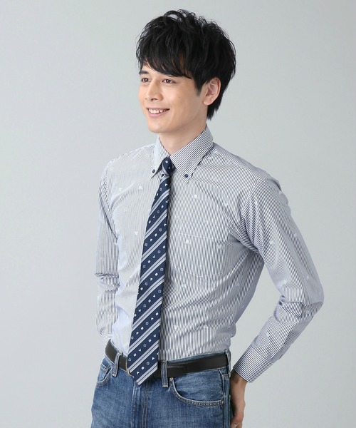 セール Disney ディズニー 形態安定ノーアイロン ドゥエボットーニボタンダウンカラー 長袖ビジネスワイシャツ ビジネスシャツ Tokyo Shirts トウキョウシャツ のファッション通販 Zozotown