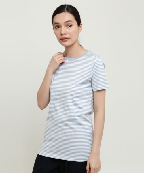 SUNSPEL（サンスペル）の「SUNSPEL / WOMEN’S Q82 STRIPE（Tシャツ/カットソー・レディース・ライトブルー/レッド/ワインレッド・1/2）」の4枚目の写真