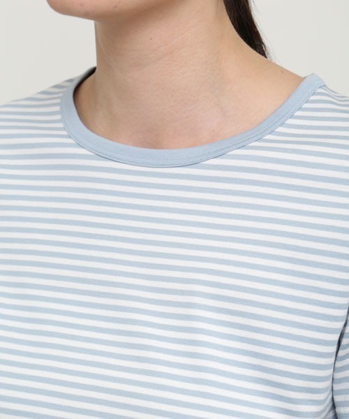 SUNSPEL（サンスペル）の「SUNSPEL / WOMEN’S Q82 STRIPE（Tシャツ/カットソー・レディース・ライトブルー/レッド/ワインレッド・1/2）」の7枚目の写真