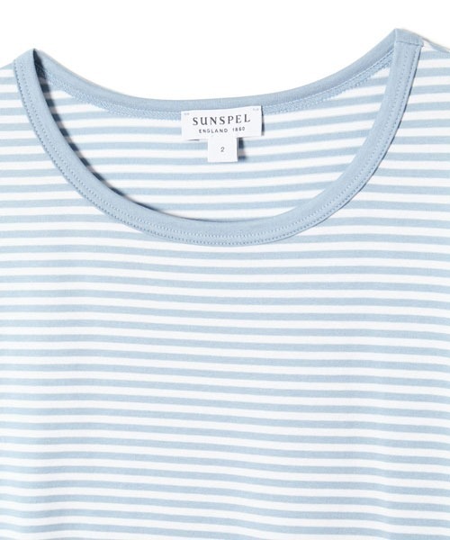 SUNSPEL（サンスペル）の「SUNSPEL / WOMEN’S Q82 STRIPE（Tシャツ/カットソー・レディース・ライトブルー/レッド/ワインレッド・1/2）」の10枚目の写真