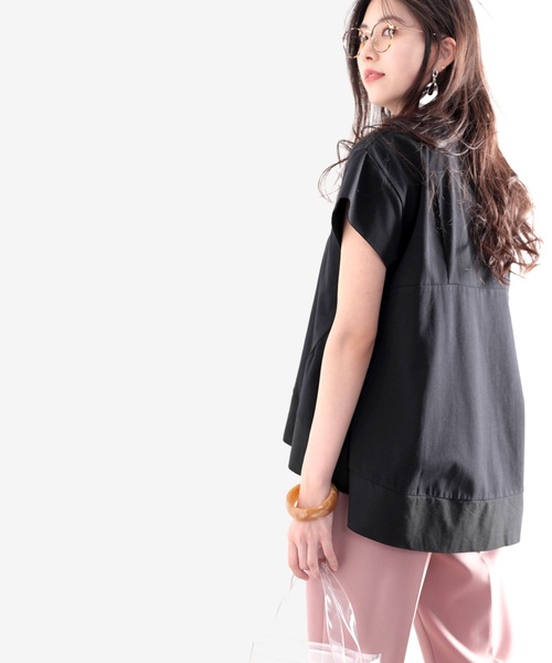 classicalelf（クラシカルエルフ）の「裾ふわり。大人レディ、裾フレアクルーネックカットソー（Tシャツ/カットソー・レディース・ブラック/カーキ/グレイッシュベージュ/ホワイト/モカ・XXX-LARGE/MEDIUM/X-LARGE）」の21枚目の写真
